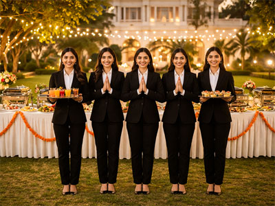 A dedicated team of specialized wedding planners and decorators onboard.